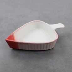 달소금 국산 도자기 샐러드 핑크 손잡이 삼각볼, 핑크샤벳, 1개