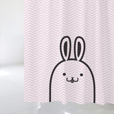 DesignSoop 北歐風格浴簾 sc573 S 1520 x 1880 + 不鏽鋼掛環 12入 + 白色浴簾桿全套組, 1套, 多色(混合)色