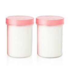 Roichen 優格日專用發酵容器, 2個, 粉紅色