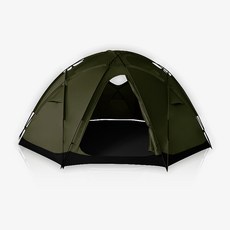 하이그라운즈 캠핑 하프문 돔 쉘터 초대형, 카키, 12인용