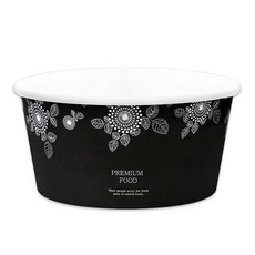 黑色花朵紙容器 18 x 8.5cm, 1入, 50個