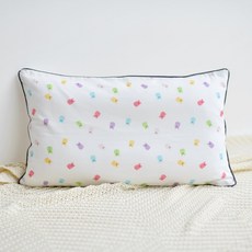 ahtty blanc 純棉四季防蟎可調高度嬰兒枕, 軟萌小熊