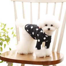 Pet Design 寵物圓點長袖T恤, 黑色