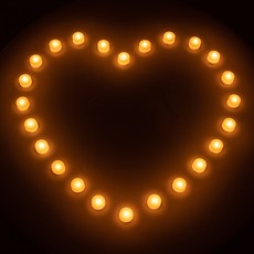 Joyparty 求婚 LED 蠟燭超簡單蠟燭活動套組心, 混色, 1組