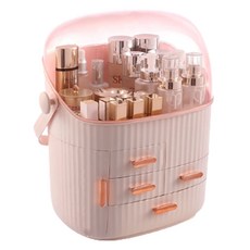 홈블리데이 언밸런스 5구 우주선느낌 비비드 화장품 정리함, 핑크, 1개