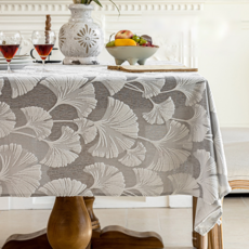 테이아 새로운 가정용 럭셔리 고급 테이블 식탁보, 은행 그레이, 1개, 140 x 180 cm