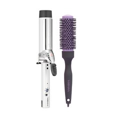 VODANA 質感捲髮棒 40mm+時尚圓梳, VC19LWHFV, 白色的