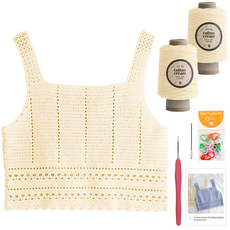 YANA 純棉打孔緊身胸衣 DIY 套裝, 1套, 801象牙