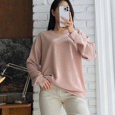 레몬소울 여성용 부스틴 베이직 라운드 니트 티셔츠