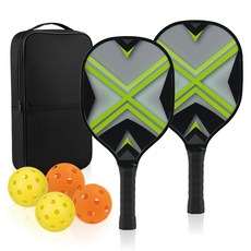 Luaz 超輕量入門款匹克球球拍全套組, 黑色, 1套