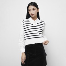 미쏘 여성용 스트라이프 베스트