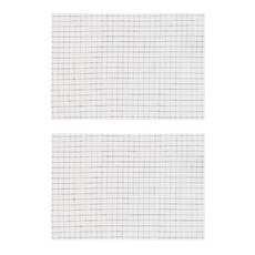 ARYKO 簡約格紋棉質廚房巾, 白色A, 2個