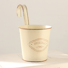 Misoroun 彩色原創分離式陽台掛式花盆, 牛奶白, 1個