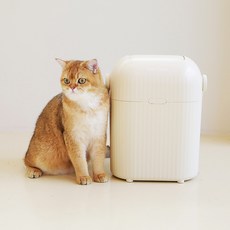 sosimtiger 貓咪除臭垃圾桶, 象牙白, 1個