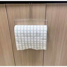 구디파이 걸이형 키친타올 롤비닐 롤팩 고정 걸이, 실버, 1개
