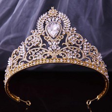 Estella 自助婚紗 鑽石 新娘 婚禮飾品 cxz207, 1個, 金色