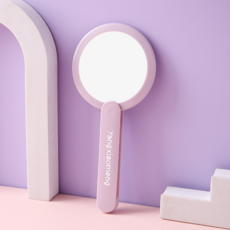 픽유 깜직한 미니 탁상거울 8 x 17.5 cm, 보라