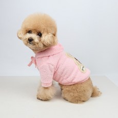 Grooming Dog 狗狗蝴蝶結紳士小熊連帽衫, 1個, 粉紅色