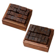 Bellyan 英文橡膠印章 大寫 + 小寫組合, 1套, 黑色