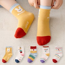 si ner socks SynerSocks 兒童Hello Rabbit時尚襪5件組