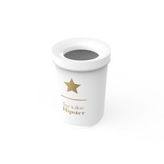 CS Living 時髦開放式圓形垃圾桶 10L, 白色, 1個