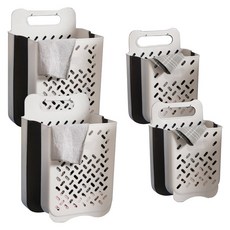 DG生活壁掛折疊洗衣籃 L 2個+XL 2個組 DG-27, GY, 1套