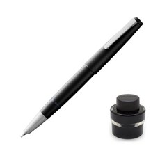 LAMY 2000 年模克隆鋼筆 14K + 墨水瓶, EF, 黑色(鋼筆)+黑色(墨水)