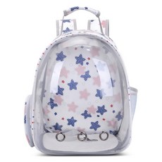 YOU&ME寵物太空艙外出包後背包, 大星白