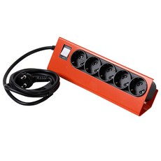 banaco Easy Fix桌上型多功能延長線 藍色 5孔, 橘色, 2m, 1個
