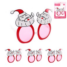 PARTYSHOW 聖誕眼鏡4入, 混合顏色, 4個