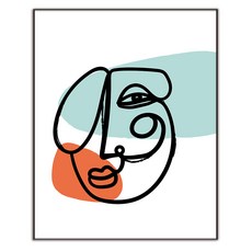 추상 일러스트 그림 인테리어 액자 IDP-055, 엣지 블랙