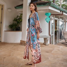 VikiniVender 女款Saco肩帶長版罩衫