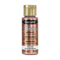 DecoArt Dazzling 金屬壓克力顏料 21 玫瑰金, 59ml, 1色