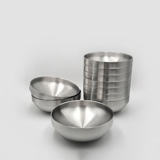 雙層不鏽鋼霧面冷麵碗 直徑21cm, 10個, 啞光的