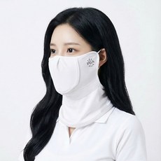PGA OF AMERICA 男女通用覆蓋型UV防紫外線口罩, 白色