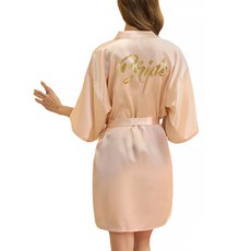 브라이드 골드 글리터 샤워 가운 M, 샴페인핑크, 1개