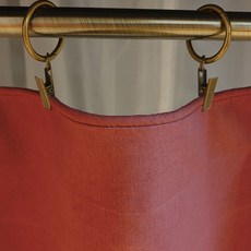 DesignSOUL 橫桿式及遮蔽式多用途亞麻窗簾, 檀木色