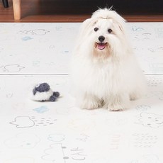 리꾸 8단폴더 양면 펫매트, 구름컬러 + 패브릭그레이, 1개