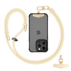 LEEU DESIGN 攀登系列 可調節手機掛繩 160cm, 奶白色, 1個