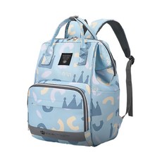 時尚輕便多功能大容量媽咪包, 皇冠藍