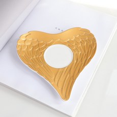 JCP 金色羽毛心形托盤, 混合色