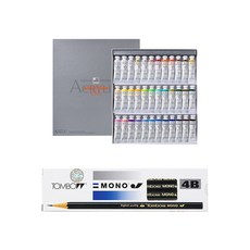ShinHan 壓克力顏料 20ml+4B素描筆 12入, 36色