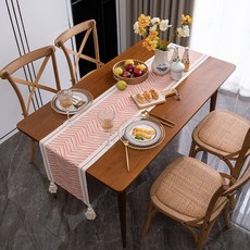 Darumi流蘇桌巾, 01 橙色, S