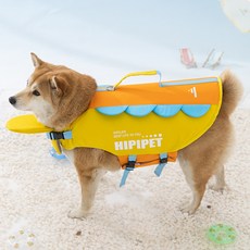Wavy Days 狗狗波浪彩色救生衣, 1個, 黃色