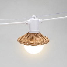 閃亮瞬間 派對燈 7燈座 6m + 燈罩 7p + 8W 晝光燈泡 7p + 安裝套件組, 1個, 白色