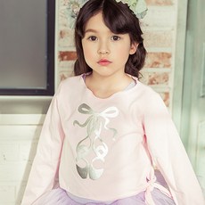 pied a 'terre 女童芭蕾舞鞋圖案長袖T恤 5502