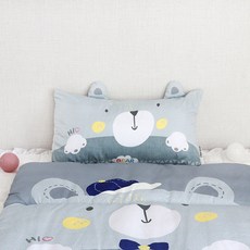 design n 孩童印花枕頭, 淺灰色