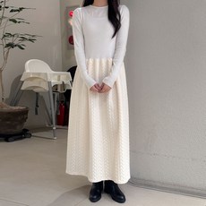 Bori 누비 레이어드 롱 임산부 원피스 a84