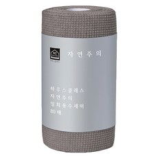 House Class 自然主義拋棄式菜瓜布 灰色 1個 80入