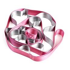 Woomoo 新款 瑜珈 運動 伸展 彈力帶, 粉紅色, 1個